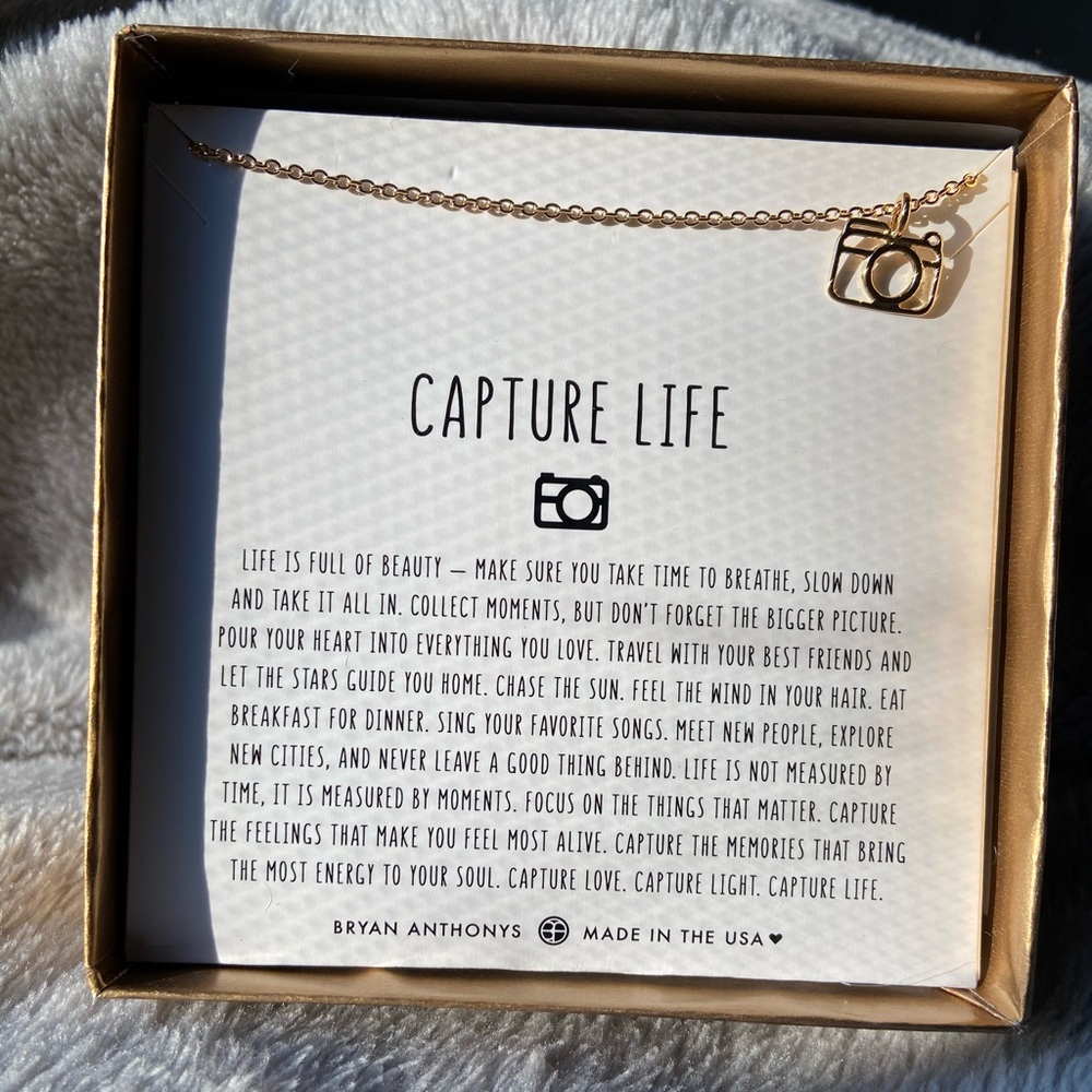 Golden Camera Necklace